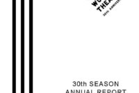 30th season annual report 